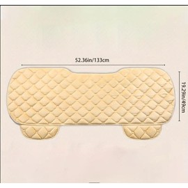 1pc Car Back Seat Cover, Plush Material Rear Back Row Protector Mat, Auto Chair Cushion Accessories, Non-slip Car Back Row Seat Cushion - Color: Navy blue