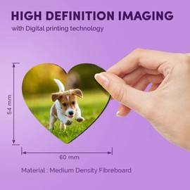 1 x Heart MDF Magnets - Jack Russell Terrier Puppy 12576