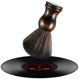 NiHome Vinyl Record Cleaning Brush, Anti-Static Soft LP Record Cleaner, Vinyl Dust Remover Brush with Ultra-Fine Fiber Bristles, Safe for Vinyl LP CD Album, Retro Design with Beech Wood Handle (Small)