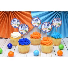 Dart Gun Birthday Party Sticker Labels, 40 2" Party Circle Stickers by AmandaCreation, Great for Party Favors, Envelope Seals & Goodie Bags