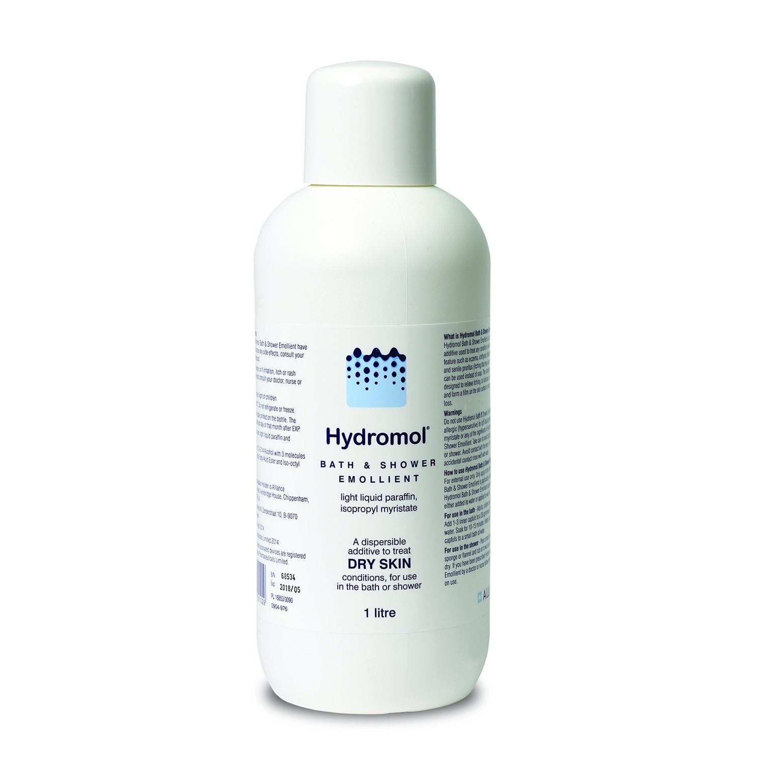 Hydromol Bath and Shower Emollient, 1 Litre, for The Management of