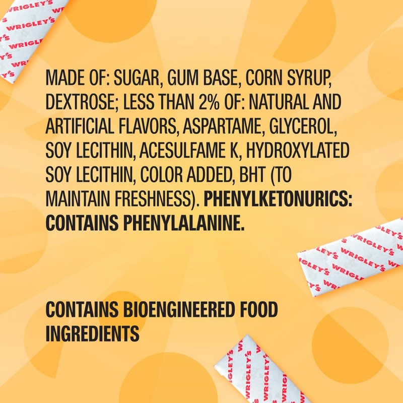 JUICY FRUIT Original Bubble Gum Chewing Gum Bulk Pack, 15