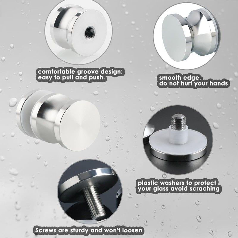 Alise Shower Glass Door Handle,Sliding Shower Doors Knob,One Sided Pull