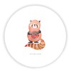 Mr. & Mrs. Panda Round magnet red panda - gift,