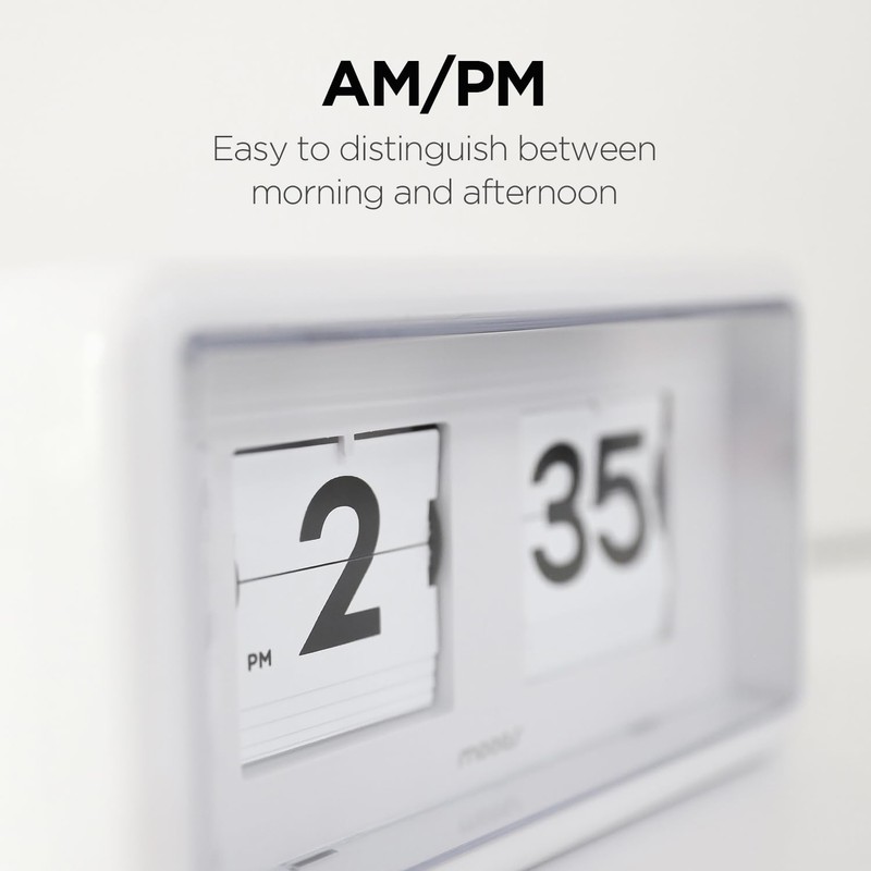 mooas Newtro Flip Clock (Cream)