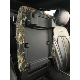 Car Console Covers Plus Made in USA Designed for Ford F150 F250 with 40/20/40 Jump Seat Models 2014-2024 Fleece Center Console Armrest Cover for Console Image Shown and Lid Must Open Mossy