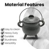 Reusable 4 Inch Cast Iron Cauldron Candle with Lid and