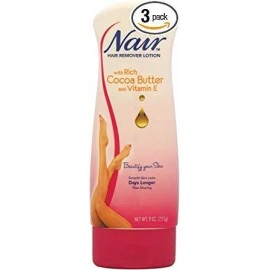 Nair Hair Remover Manteca De Cacao Depilación Loción, 9,0 Oz