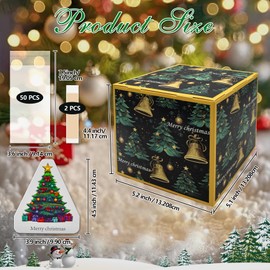 LOINFE Merry Christmas Money Gifts Gift Box, Money Roll Surprise Box, Surprise Pop Up Money Gifts Box, DIY Gift Box for Parents, Lovers, Children and Friends (Christmas Tree)