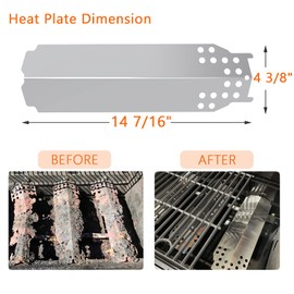 BQMAX Replacement Parts for Charbroil Gas2Coal Gas/Charcoal Hybrid Grill 463370516 463370519, Repair Kit for Charbroil Gas2Coal 463278418 463278419 G421-0001-W1 G553-0002-W1A,Stainless Steel