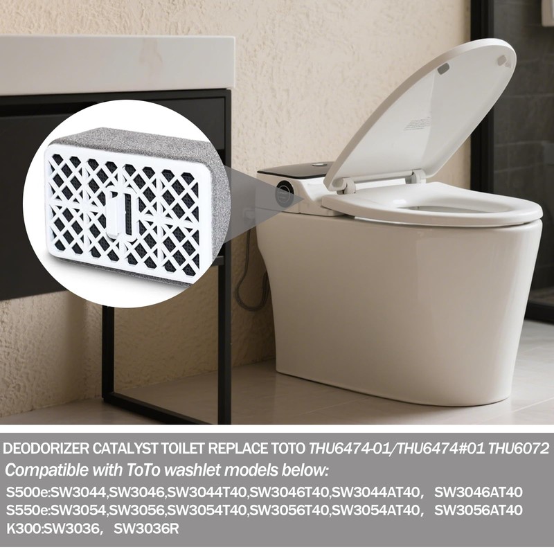 2-Pack THU6474 Deodorizer Cartridge for TOTO Washlet – Compatible with