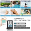HEYAXA Wireless WiFi Pool Thermometer with 4" Digital LCD Display