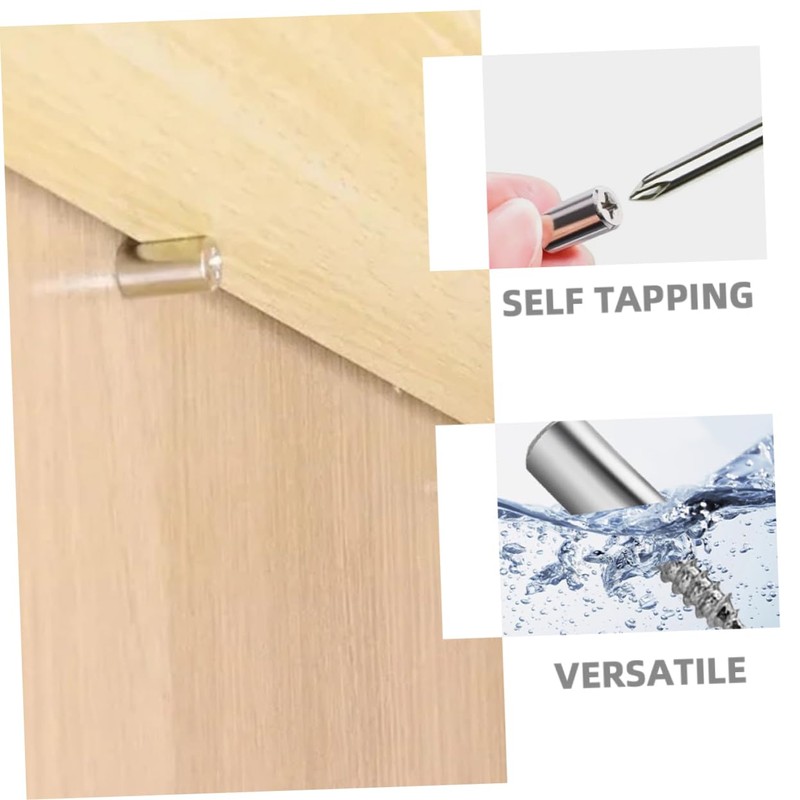 BESPORTBLE 1set Cabinet Shelf Holders Pegs Self-Tapping Screws Durable Support