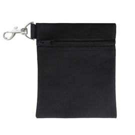 Golf Tee Pouch 5.51×6.69 Inch Zipper Golf Tee/Ball Bag with Metal Lobster Claw Clip for Men Women