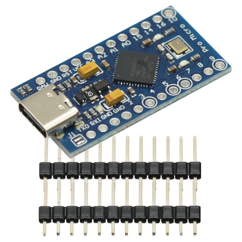 2 Pack Micro/Type-C USB ATMEGA32U4 Module 5V 16MHz Development Board