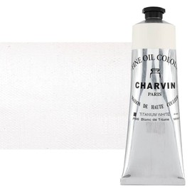 Charvin Professional Artist Quality Oil Paints, Natural Color Themed Hues, Titanium White 150 ml