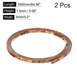 MECCANIXITY 2 Pcs Plastic Binding Purfling Strip 1650x5x1.5mm Guitar Binding Edge Trim for Acoustic Classical Guitar Parts Accessories Light Brown