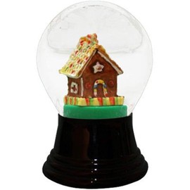 Alexander Taron Importer PR1501 Perzy Snowglobe, Medium Gingerbread House-5" H W x 3" D, White