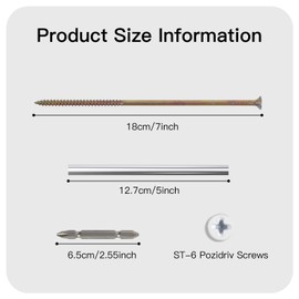 Gutter Screws 7-Inch Spike/5-Inch Ferrule 10-Pack Gutter Nails Metal Brackets Tools for Sagging Gutters and Maintenance (White)