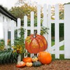 K KILIPES 18.9" H Metal Pumpkin Garden Stake Decorative Fall