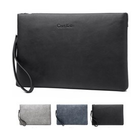 Langzu Men's Clutch Back, PU Leather, Second Bag, Handheld, Smaller, Gentleman's Bag, Detachable Belt Included, Party, Men's Bag, Wedding, Brand, Popular Leather, Black