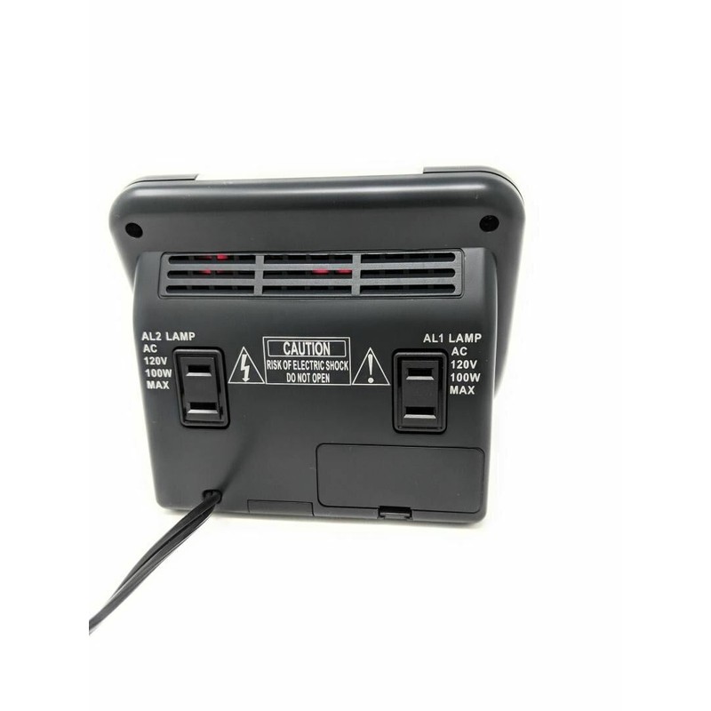 Generic DEAFWORKS Futuristic 2 Dual Alarm Clock with Flashing or