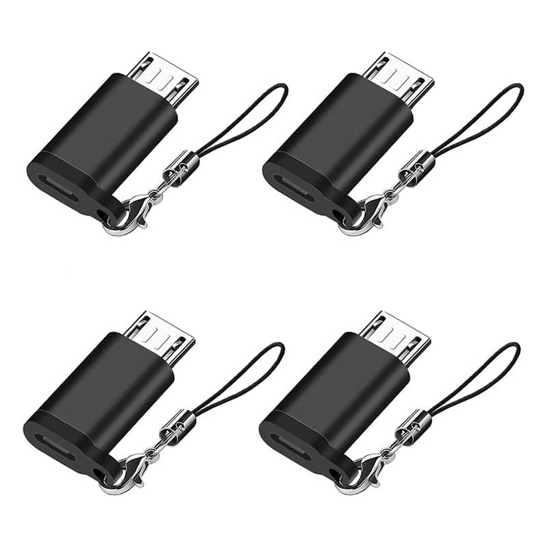 Leizhan USB C to Micro USB Adapter with Lanyard, 4