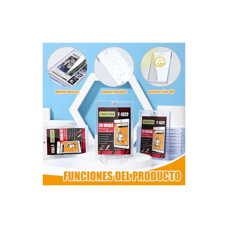 35PT Porta Tarjetas Magnéticas para Intercambio, 20 Pcs, 5 Soportes