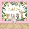 Safari Wild One Backdrop Safari Animal First Birthday Party Background