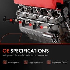 Emsoulnioi Ignition Coil Universal Mazda 3 6 CX-3 CX-5 CX-9 MX-5 MX-5 Mikata 2012-2020 L4 2.0L 2.5L PE0118100 Ignition Coil Group