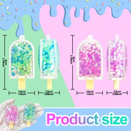 2pcs Popsicle Squeeze Fidgets Toy, Stress Sensory Relief Toy, Ice Cream Squishy Summer Sensory Stress Relief Toys Birthday Day Gifts Popsicle Party Favors for Kids Adults