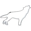 Staedter Wolf Shape Cookie Cutter, Stainless Steel Silver, 30 x