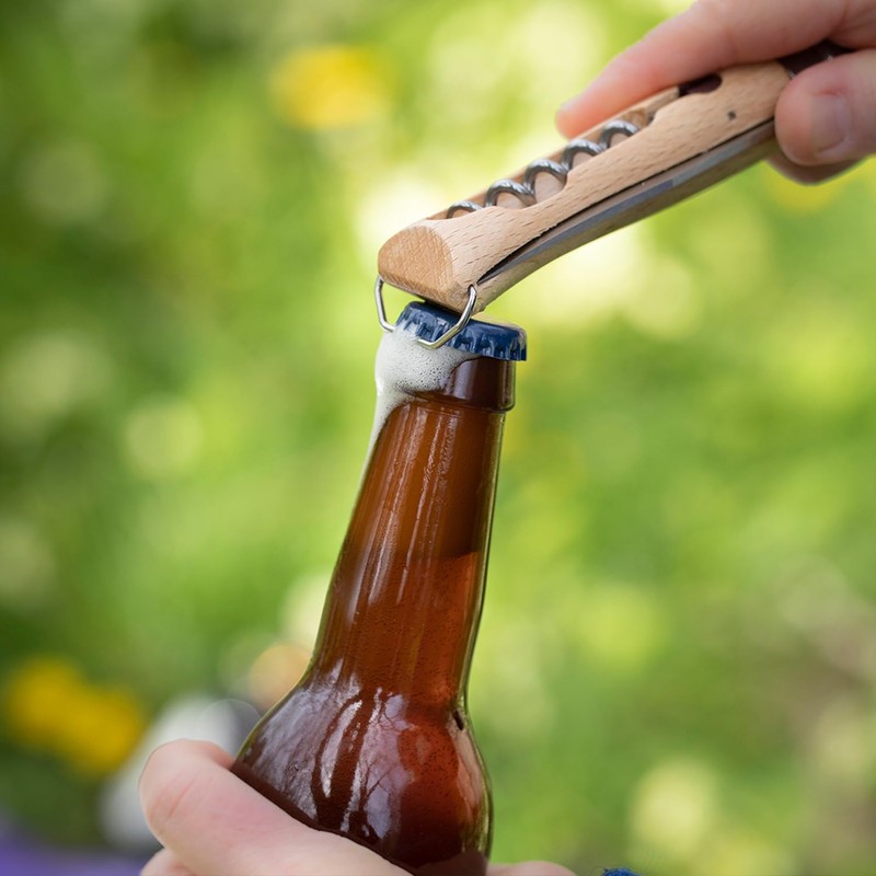 Opinel Nomad Camping Kitchen Utensil Kit, Includes No.12 Serrated Knife,