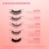 Kit De Pestañas Postizas 3d Magnéticas & Delineador De Ojos