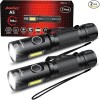 Axefury 2Pack, axefury A5 Magnetic LED Flashlight, Tactical Flashlight, Cob