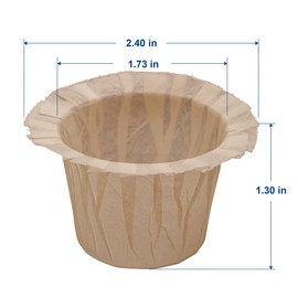 Irmidi 300 Count Natural Disposable Coffee Paper Filters, Compatible with Keurig 1.0 and 2.0 Coffee Maker fit all Kind of Reusable Coffee Pods