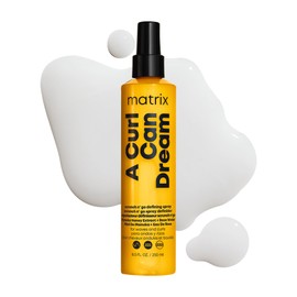 Matrix A Curl Can Dream Scrunch N' Go Defining Spray For Wavy and Curly Hair - Frizz Control and Heat Protection Hair Spray, With Manuka Honey Extract
