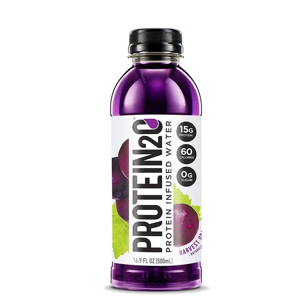 Protein2o Low-Calorie Protein Infused Water, 15g Whey Protein Isolate, Harvest Grape (16.9 Ounce, Pack of 12) (7512-AMZ)