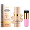 Color Changing Liquid Foundation & Makeup Brush Set, Long Lasting