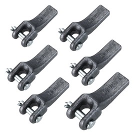 NORJIN 6 Pack 5/16 Weld-On Safety Chain Retainer, Forged Steel Chain Hooks 12000LBS WLL for Truck Trailer Hitch