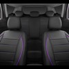 CAR PASS Piping PU Leather Car Seat Cover,Inside Zipper Design