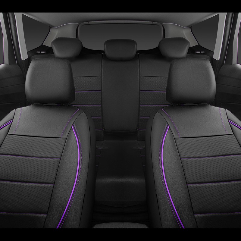 CAR PASS Piping PU Leather Car Seat Cover,Inside Zipper Design