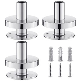 Duraaamo 3 Set PEX Stub-out Support and Cover for Copper PEX CPVC Pipe Wall Mounted Plumbing Pipe Cover for Bathroom Kitchen, Includes Anchors and Screws