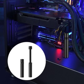 adspow 2 Pcs Graphics Card Holder GPU Holder 75-120mm Height Adjustable Aluminum Graphics Card Holder with Magnet