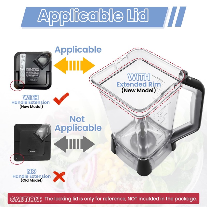 WARDFYT 72 oz XL Pitcher Replacement Compatible with Ninja BL660