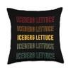 Iceberg Lettuce Rainbow Throw Pillow