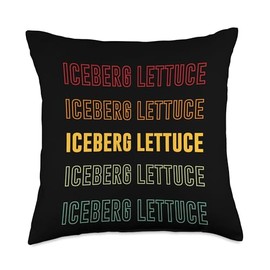 Iceberg Lettuce Rainbow Throw Pillow