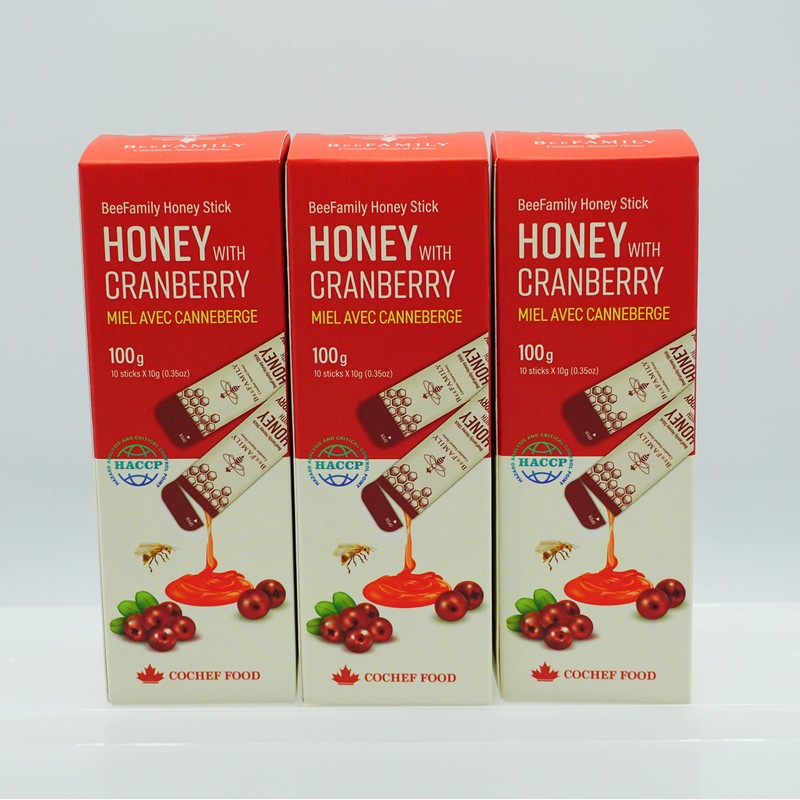 BeeFamily - Cranberry Honey Stick 300g Multi Pack