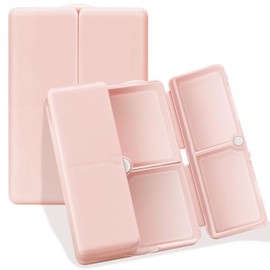 Mythya Organizadores de Píldoras, Organizador de Pastillas Portatil para Guardar Vitaminas, Aceite de Hígado de Bacalao, Suplementos y Medicamentos, Pastillero Semanal de 7 Días, Diseño Plega (Rosado)