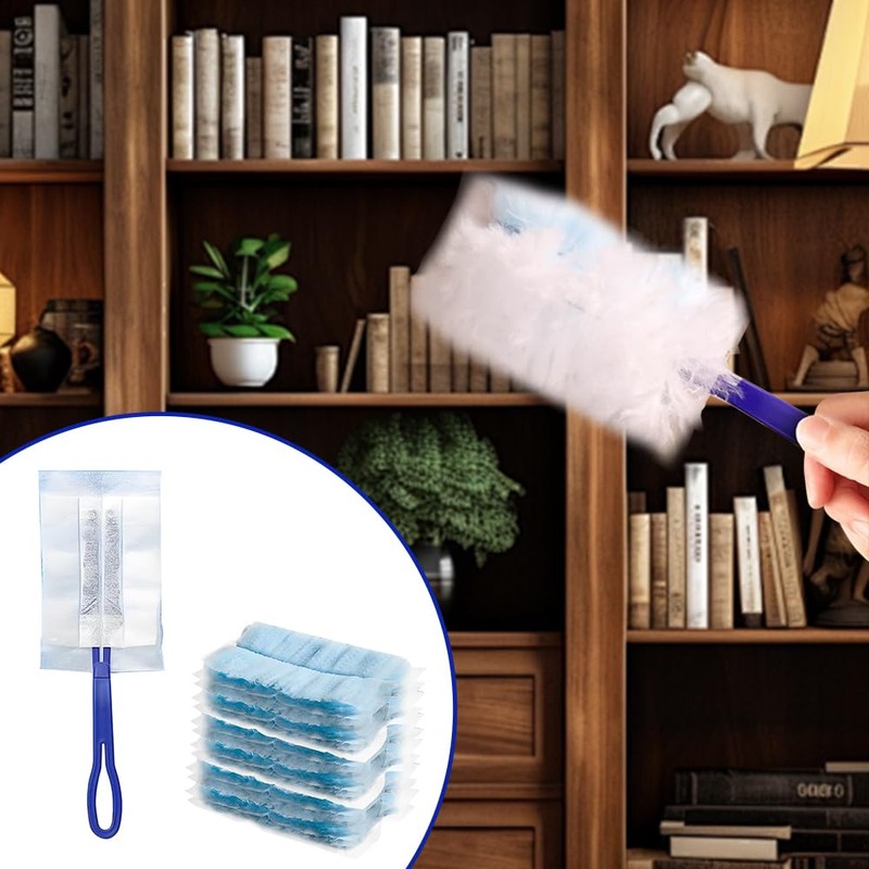 21 Pcs Flash Duster Refills, Disposable Fluffy Dust Magnet Heads,